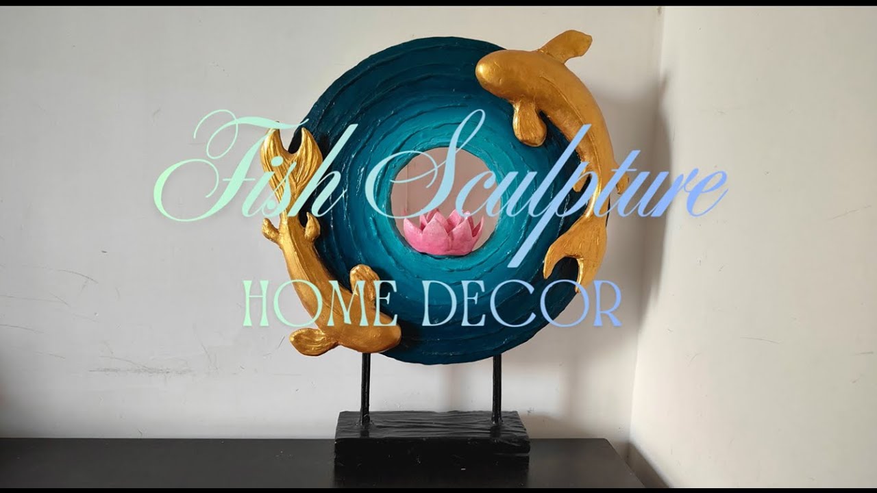 Fish Pond Sculpture | DIY Koi Fish Home Decor | Easy DIY crafts #diy #art #aesthetic #cute#handmade