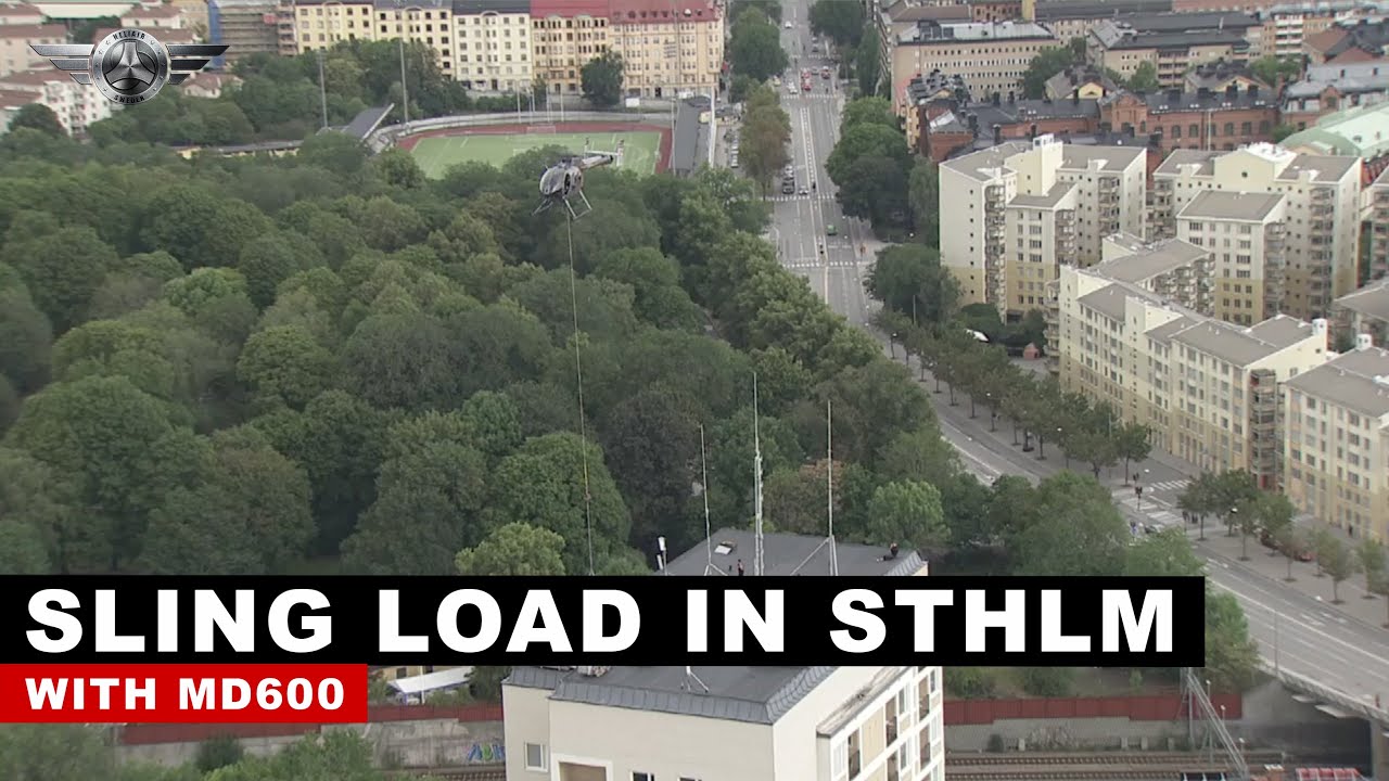 MD600 Sling load mission in Stockholm