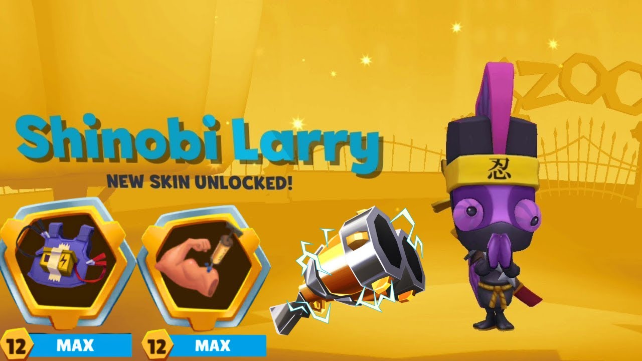 Solo Larry Maxed Level 20 Muscles Zooba Gameplay