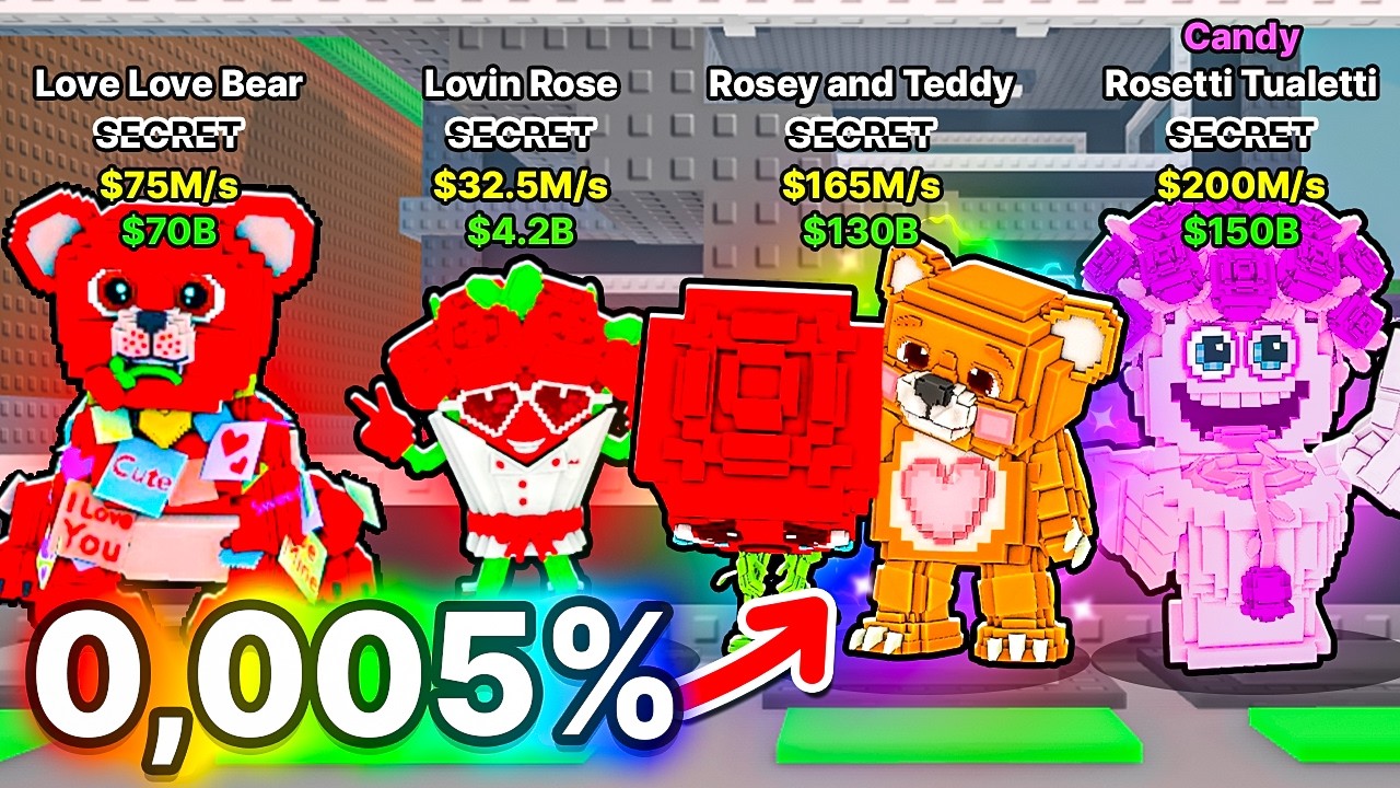 Zdobyłem 0,005% WALENTYNKOWEGO BRAINROTA w Steal a Brainrot..