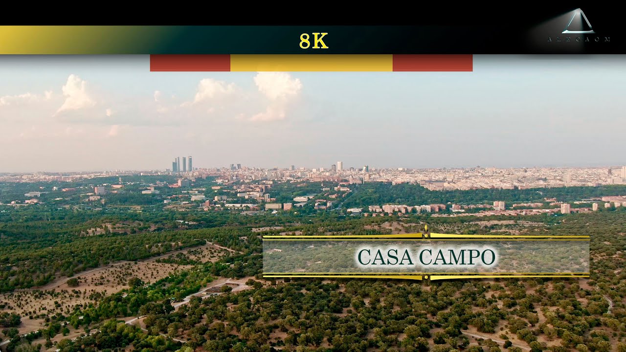 Casa Campo / El parque más grande de Madrid / Desde el aire 8K