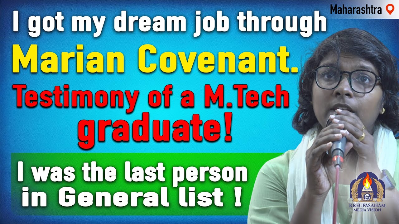 I got my dream job through Marian Covenant.Testimony of a M.Tech graduate!