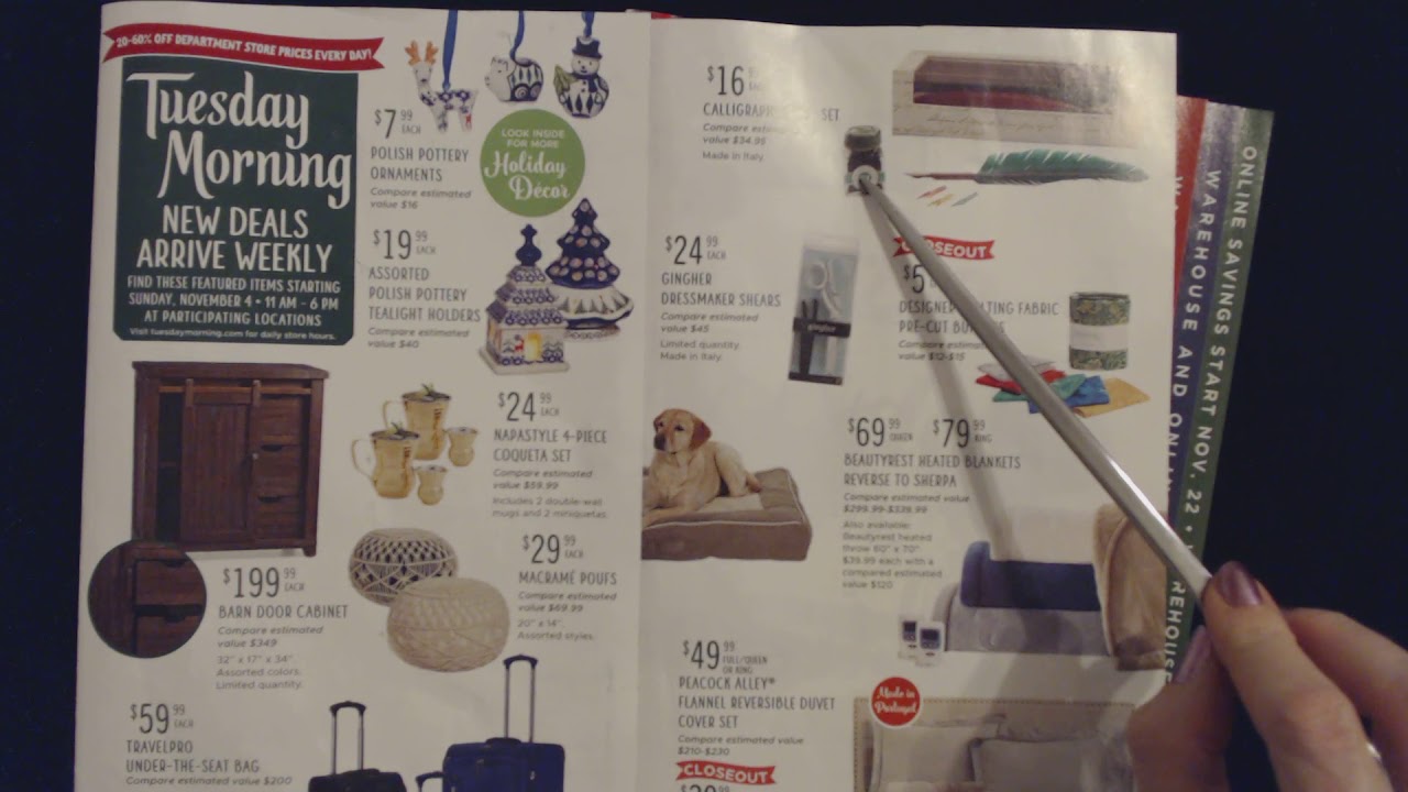 ASMR | Reviewing Holiday Sales Circulars (Whisper)