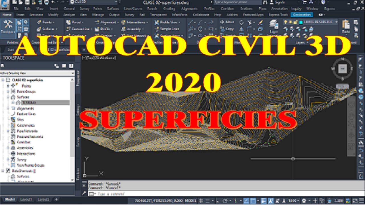 SUPERFICIES EN AUTOCAD CIVIL 3D 2018-2024-TRIANGULACIÓN-CORRECCIÓN Y RECORTE POR BOUNDARY