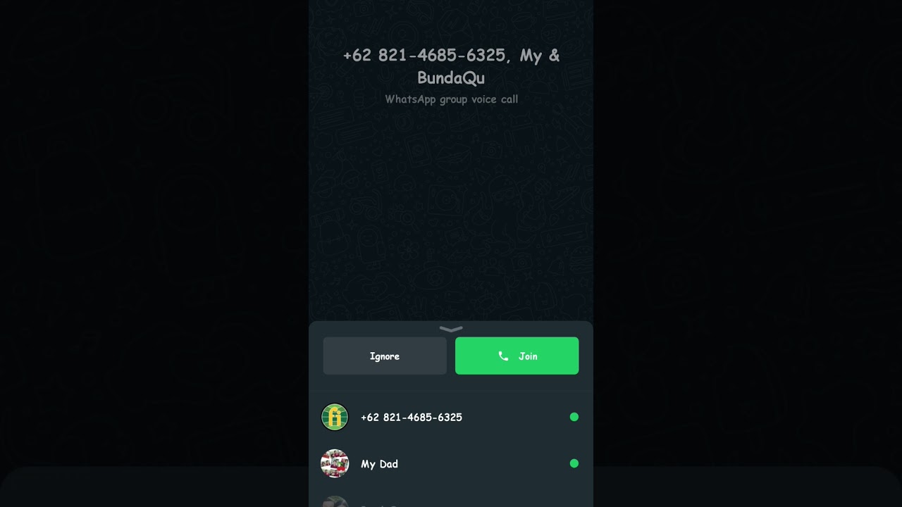 WhatsApp Incoming Group Voice Call - New Caling UI (Redmi Note 11) 