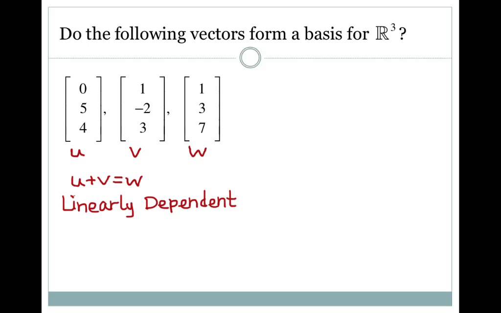 2.8 Basis of a Subspace