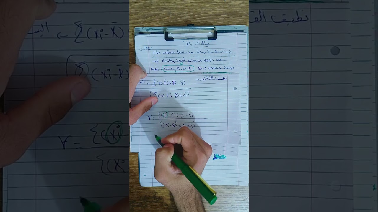 مراجعة مركزة معامل الارتباط مهم جدا 