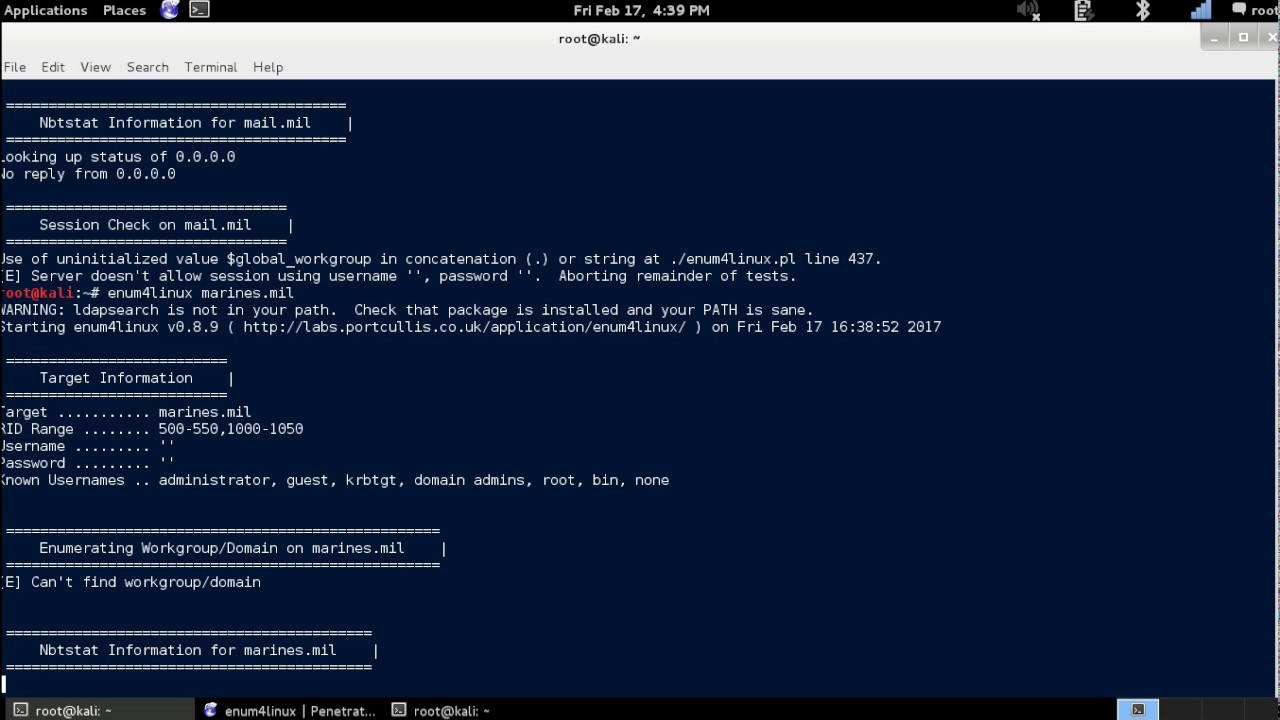 Enum4Linux - Samba (SMB) Enumerator [Kali Linux]
