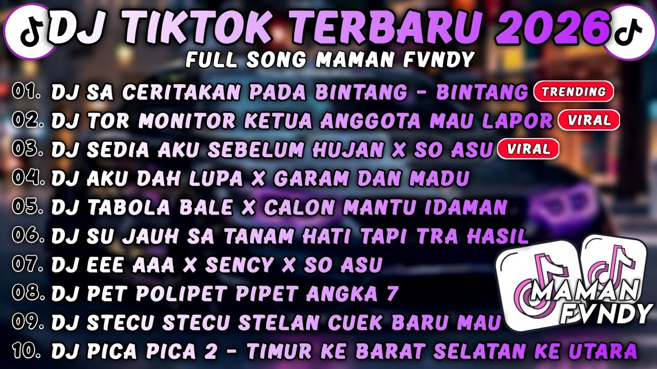 DJ TIK TOK TERBARU 2026🎵DJ SA CERITAKAN PADA BINTANG BINTANG🎵DJ JANGAN TUNGGU LAMA LAMA🎵