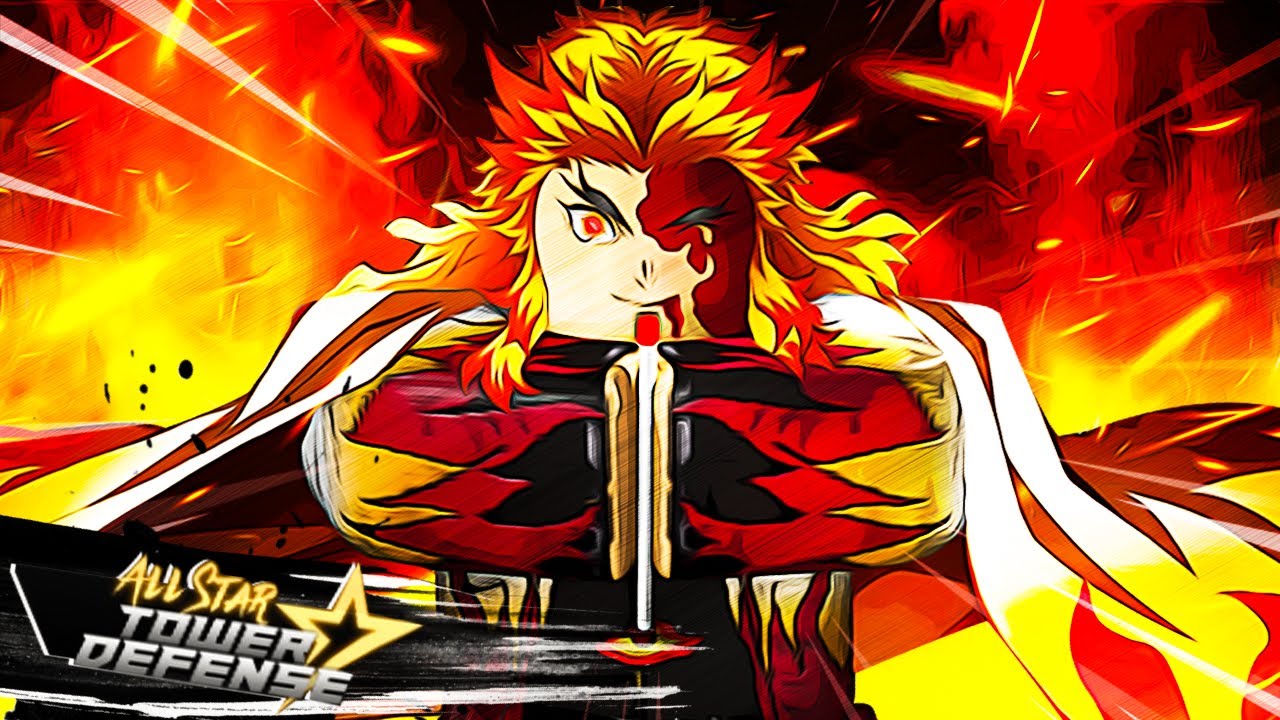 LVL 80 Rengoku 6 Star challenge Mustang's BURN DMG on All Star Tower Defense | Roblox