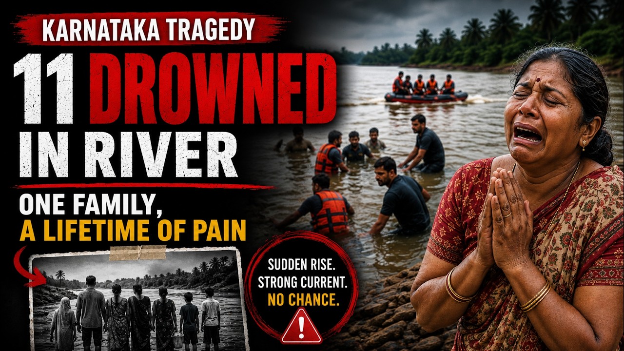 11 family members drowned in a tragic river accident in Bhatkal, Karnataka.