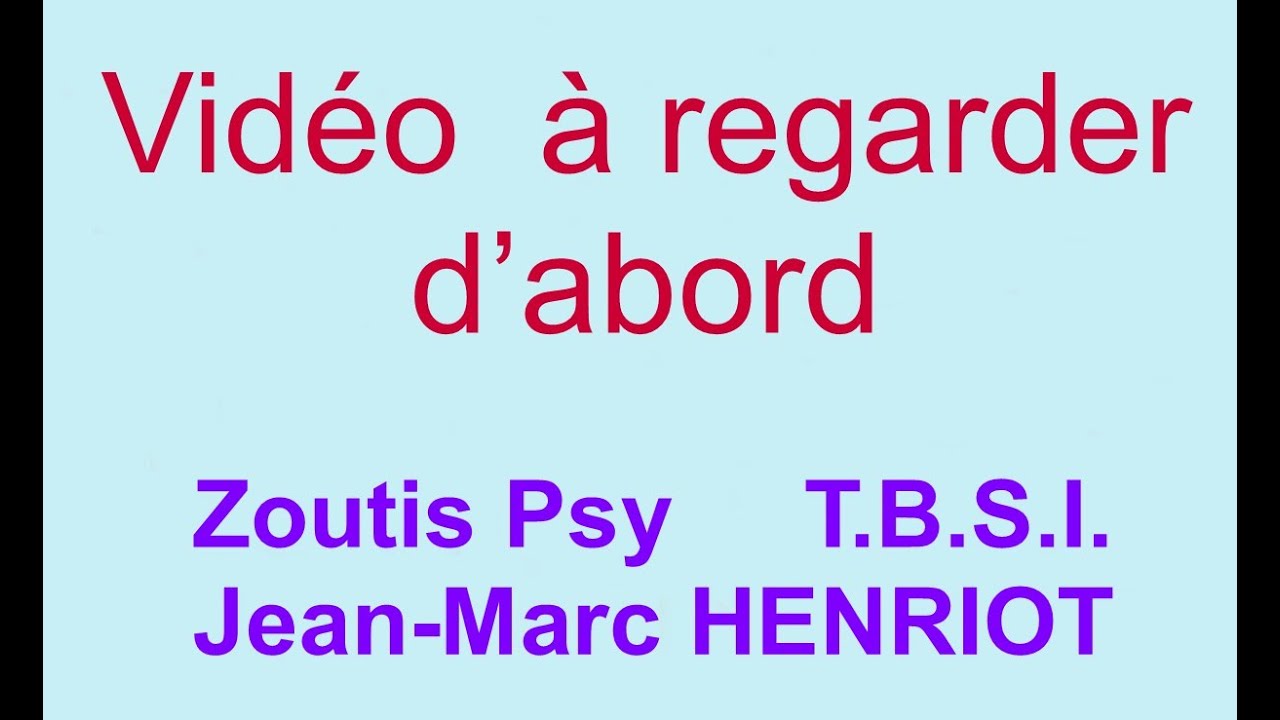 Première vidéo à regarder pour comprendre la suite. Vidéo 01