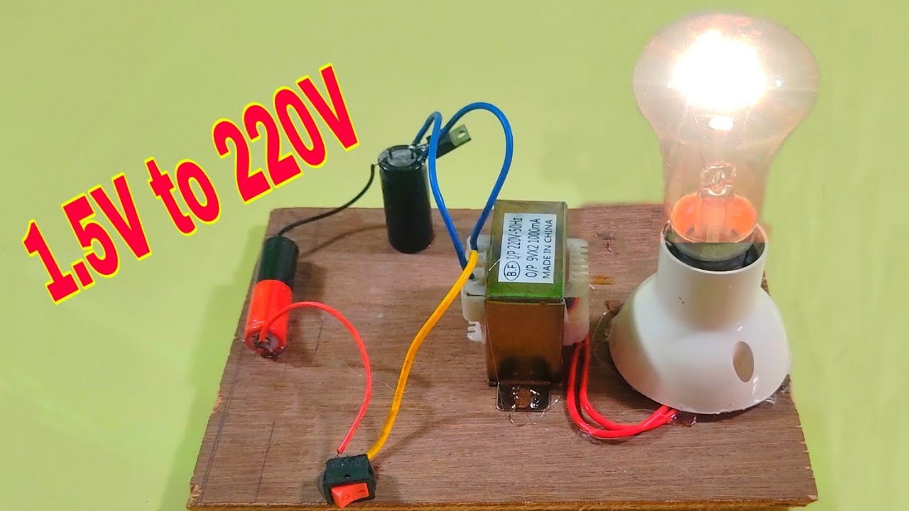 Mini inverter 1.5V to 220V || DC to AC