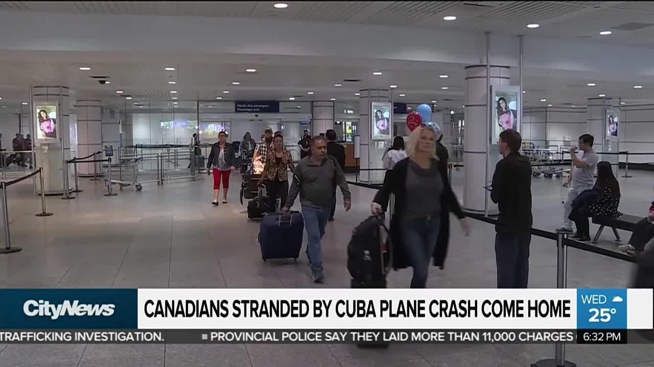 Canadians stranded by Cuba plane crash return home