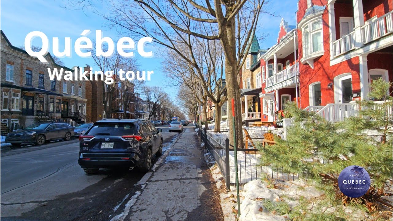 [4K] Avenue Cartier | Walking in Quebec city | Boulevard René-Lévesque | Sunny day Walking Tour 2024