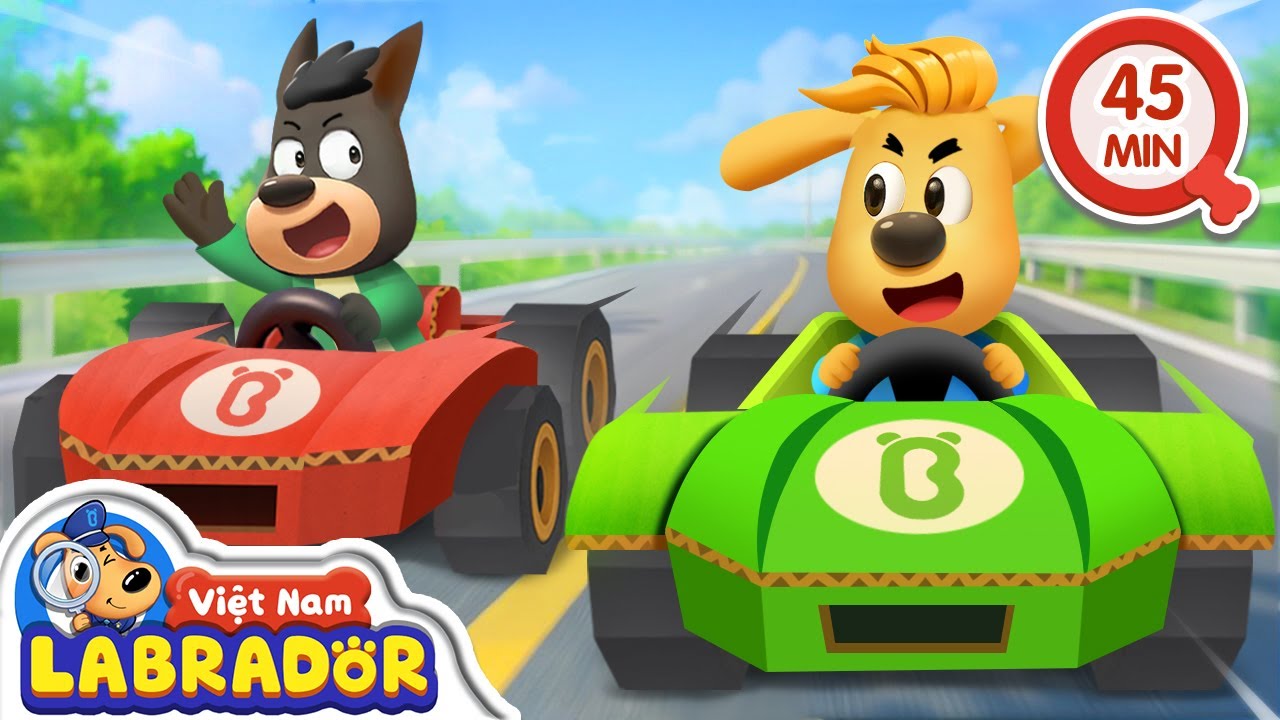 🏎️ Trung tâm đua xe cho bé | Hoạt hình thiếu nhi 👮 Cảnh sát trưởng Labrador Vietnam 🚔