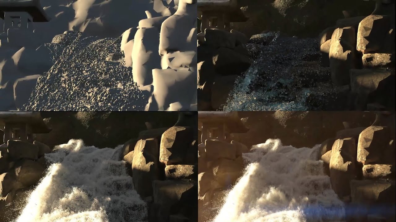 VFX Breakdown - Water & Foam simulation (Cinema 4d + XParticles + Cycles4D)