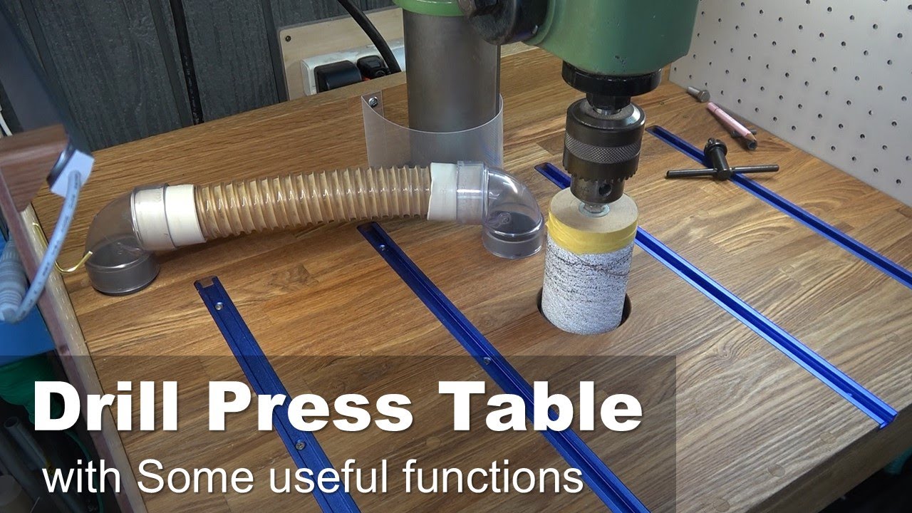 High rigidity Drill press table with Dust collection