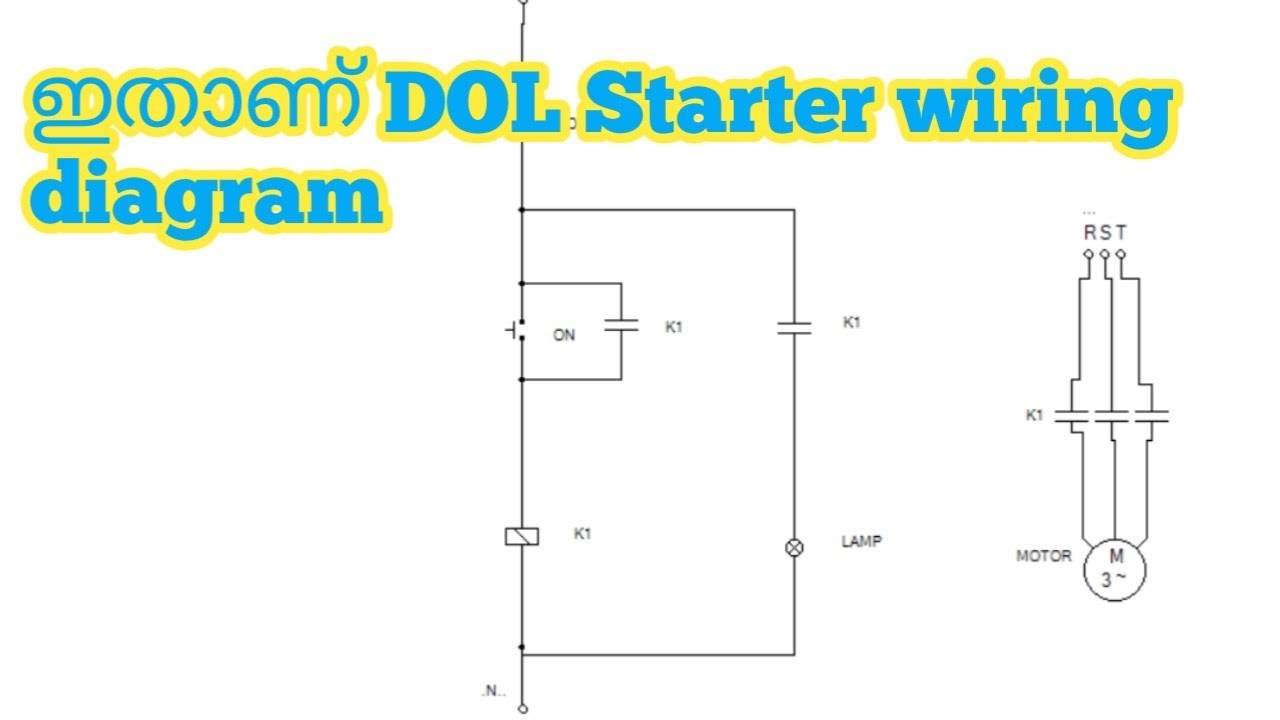 DOL Starter wiring diagram | starter wiring diagram | Dol Starter control wiring diagram.