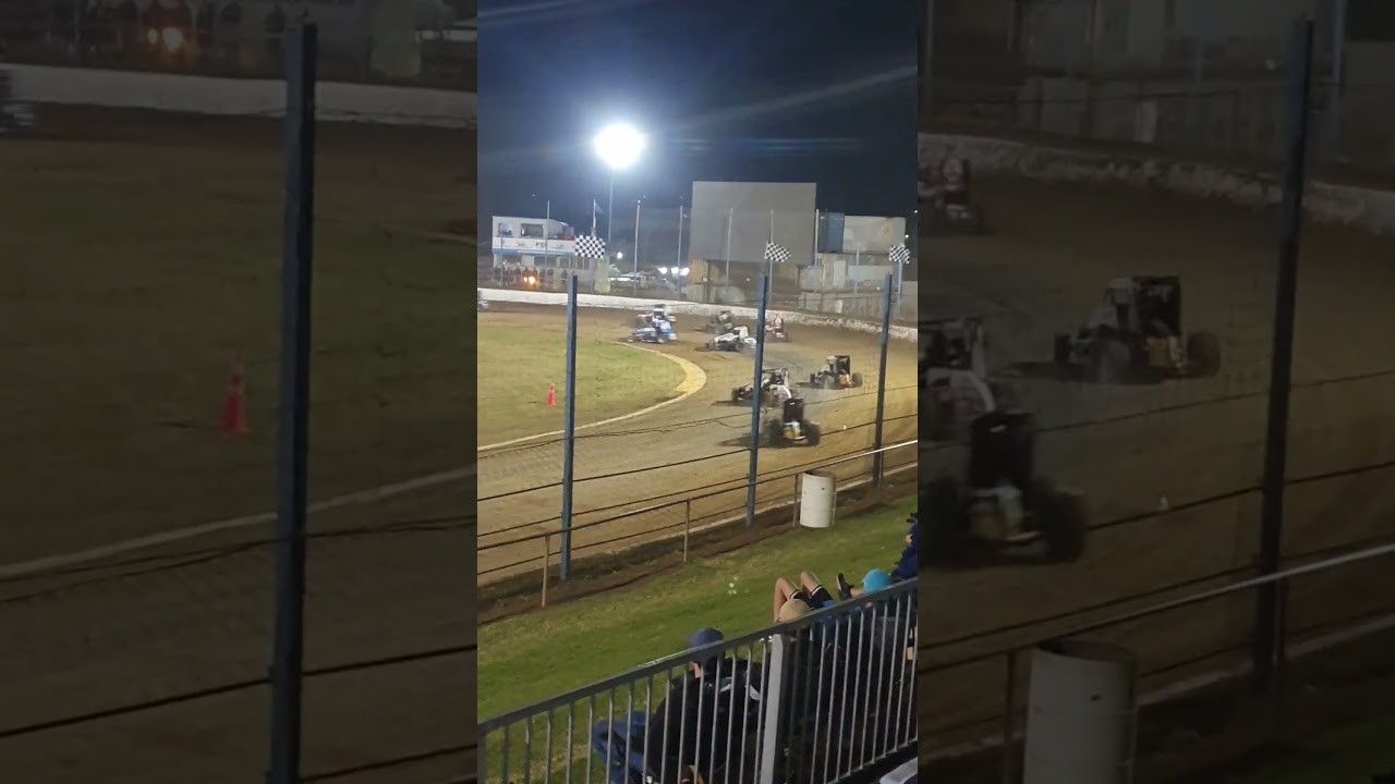Midget speedway crash