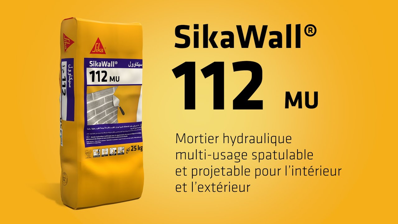 Rev&ecirc;tement des murs et fa&ccedil;ades avant une mise en peinture, SikaWall&reg;-112 MU le mortier multi-usage !