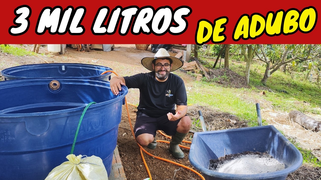 ✅FIZEMOS 3 MIL LITROS de ADUBO Líquido | Mostramos passo a passo