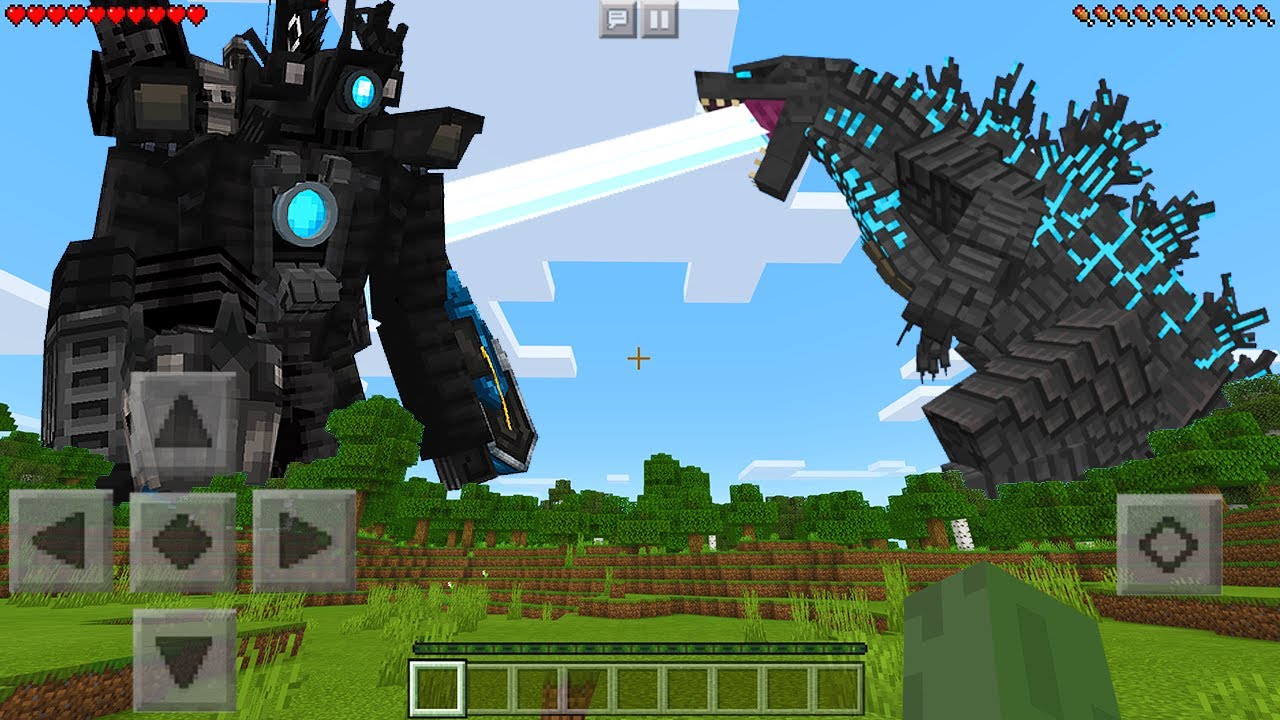 I Found GODZILLA vs SKIBIDI TITAN CAMERAMAN in Minecraft Pocket Edition...