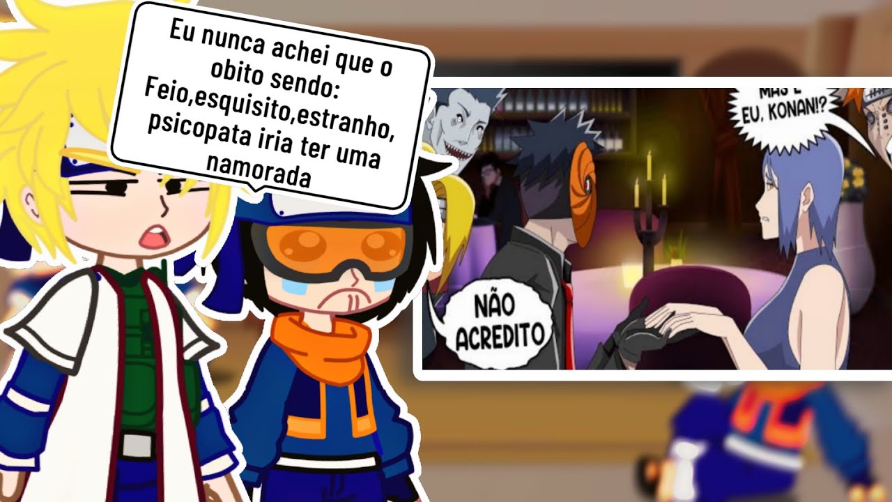 Time Minato reagindo ao ENCONTRO DO TOBI E KONAN•Naruto Shippuden/Voice makers(Kakashi,obito,Rin)GC