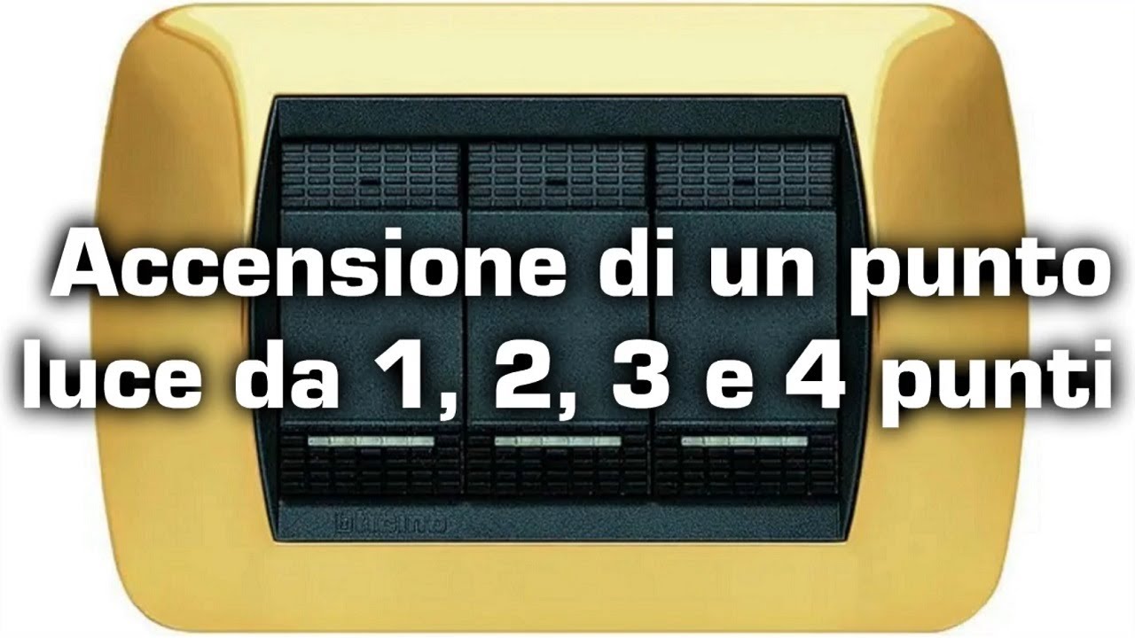Impianto elettrico Fai da Te - Accensione di un punto luce da 1, 2, 3 e 4 punti