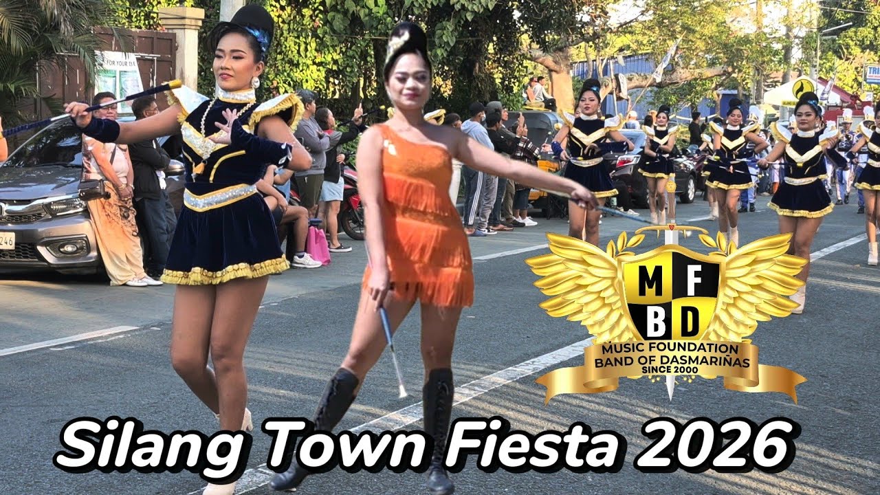 Music Foundation Band of Dasmarinas | Silang Fiesta 2026 | Parade | Fancy Drill | Solo Majorette 