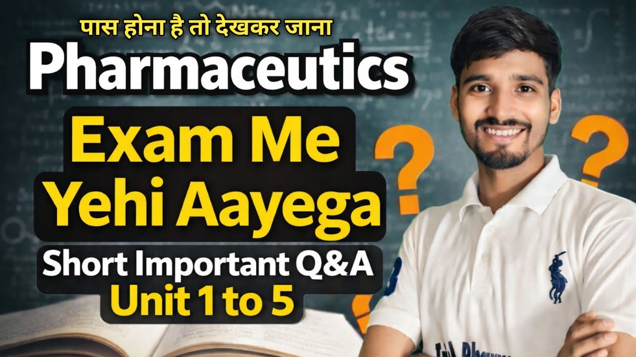 Pharmaceutics 2 marks most important questions and answers | B pharmacy 1st semester