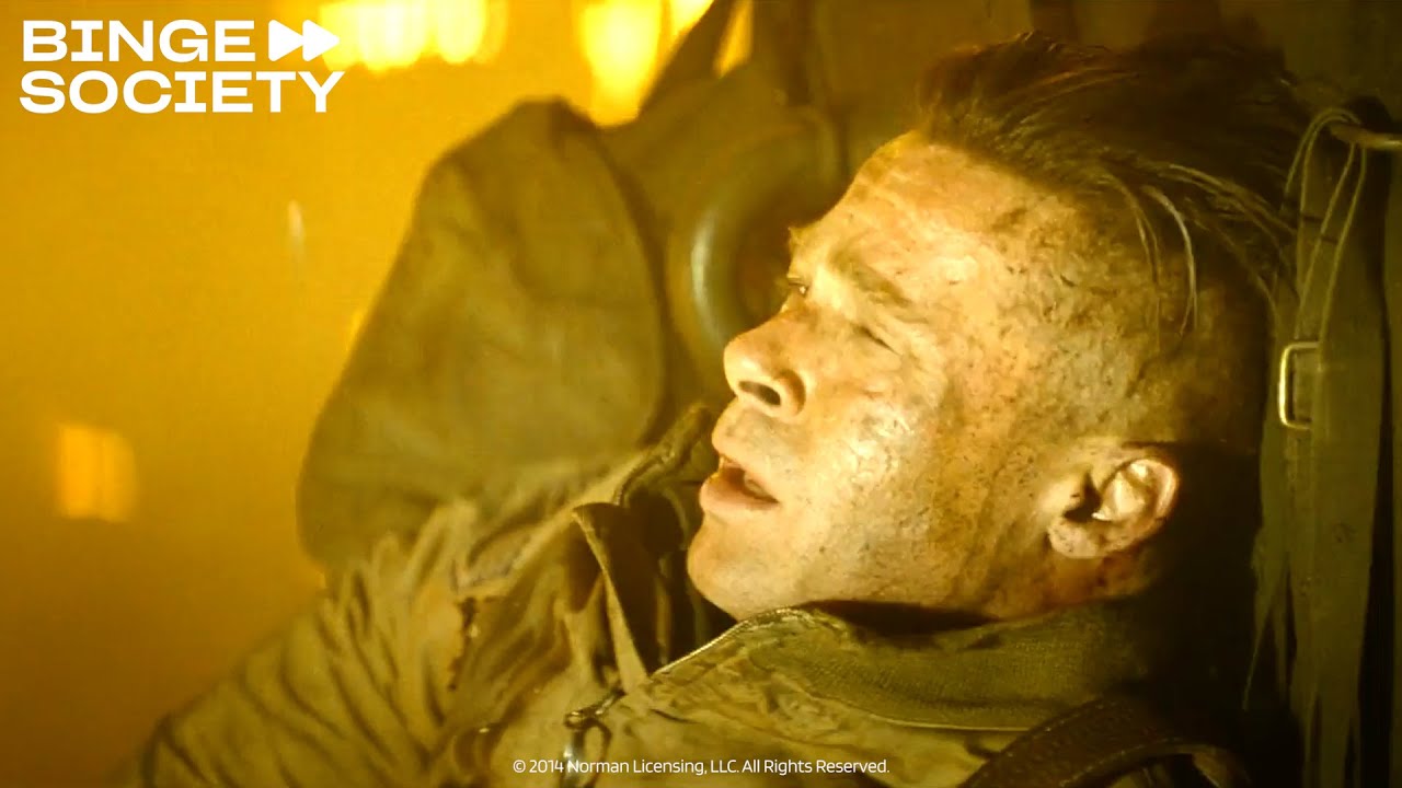 That moment when you're surrounded by soldiers: Fury (HD CLIP)