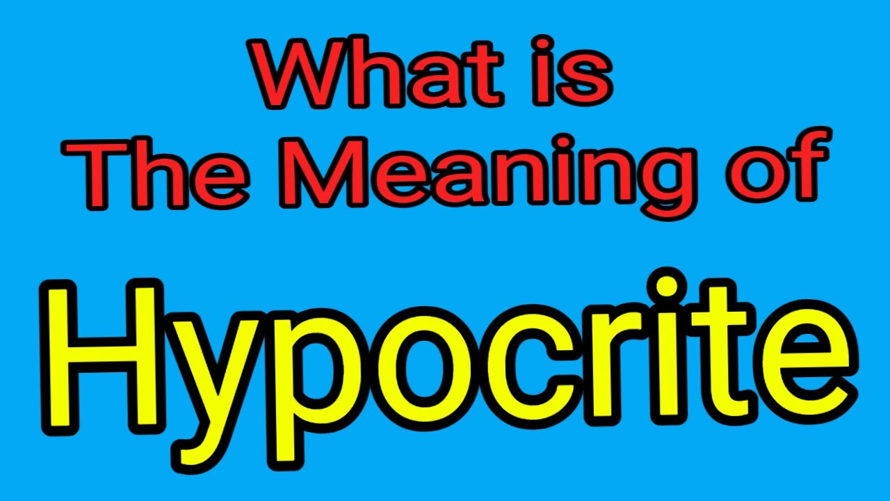Meaning Of Hypocrite | Hypocrite | English Vocabulary | Most Common Words in English