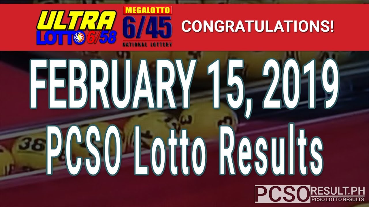 PCSO Lotto Results Today February 15, 2019 (6/58, 6/45, 4D, Swertres, STL & EZ2)