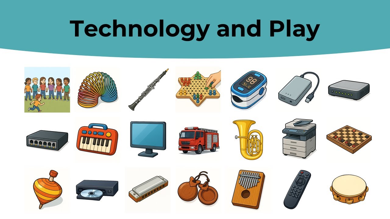 Technology and Play | English Vocabulary | Learning with Pictures!