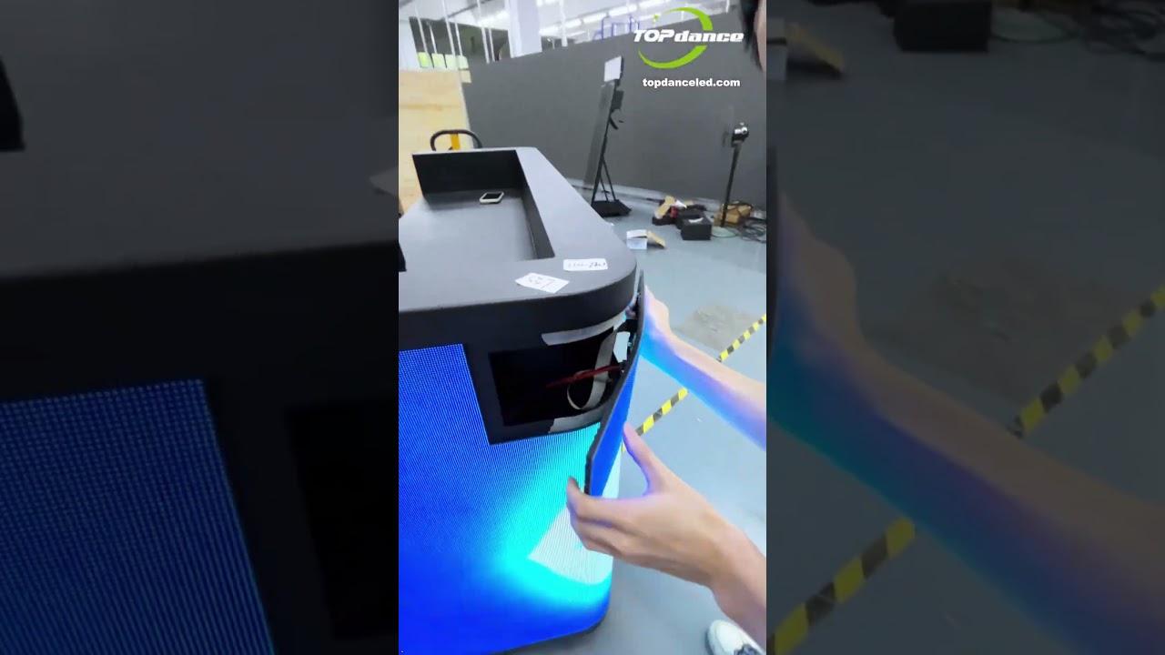 Front maintenance DJ booth &mdash; easy, quick repair, all show-ready 🎧 #dj #djbooth #ledscreen #shorts