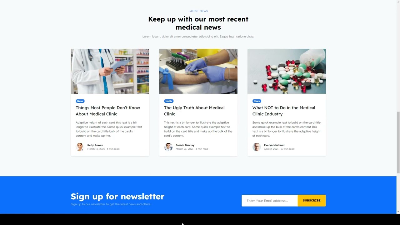 Medicil - Medical Clinic and Hospital Bootstrap Template health clinic