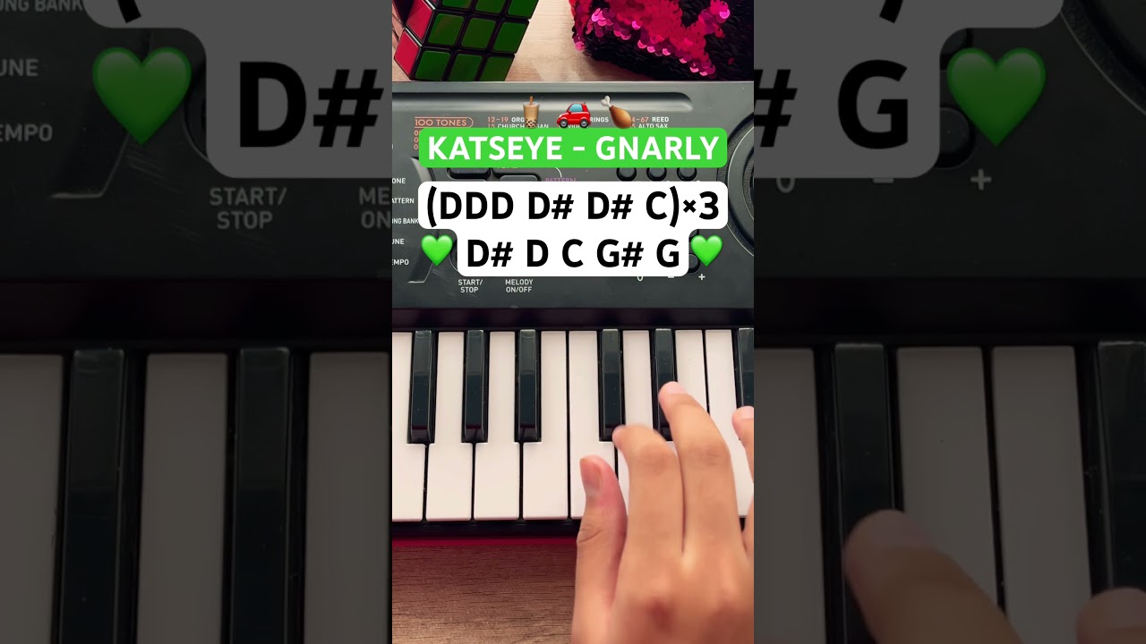 KATSEYE - Gnarly (piano tutorial) #piano #music #katseye #gnarly #shorts #pianotutorial