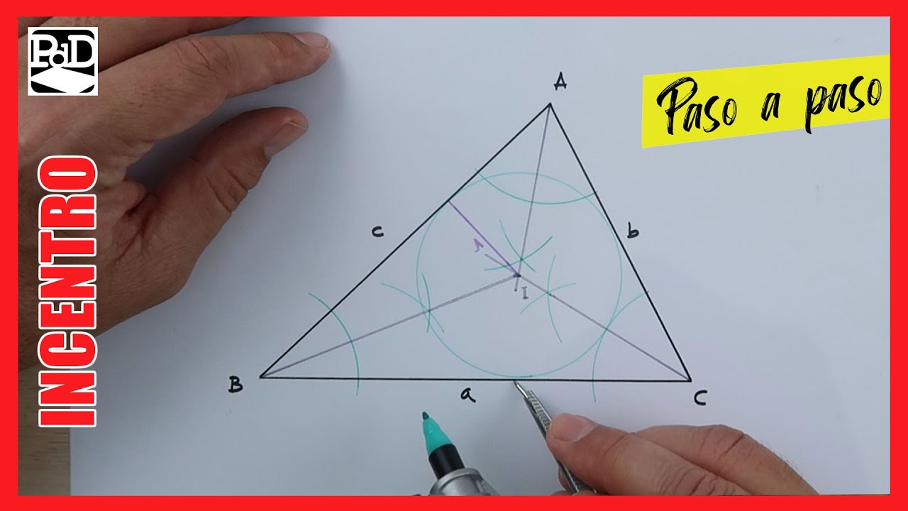 Cómo hallar el Incentro de un Triángulo y las Bisectrices (Rectas y Puntos Notables Triángulos).