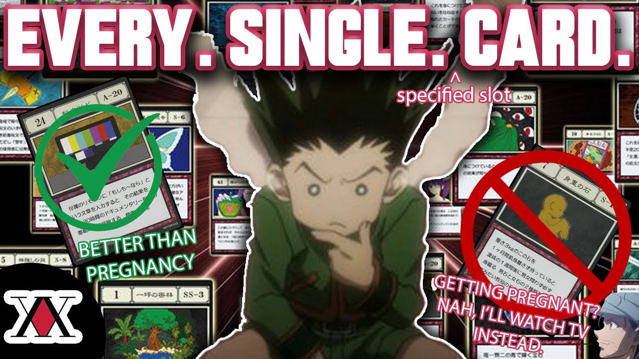 REVIEWING EVERY GREED ISLAND CARD (Specified Slot Cards) | Hunter x Hunter