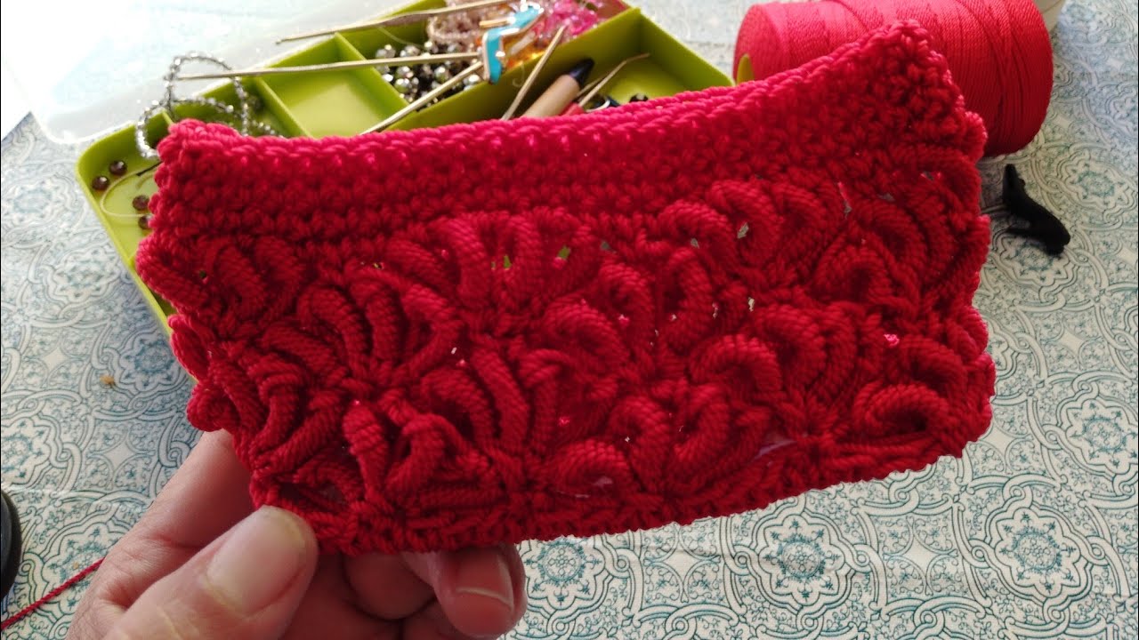 Monedero Tejido a Crochet /Practicando punto rococo/La Luna Del Crochet