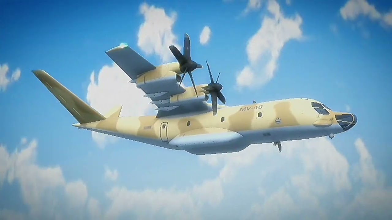Archipelago Air Force MV-40D Landing Animation ||Turboprop Flight Simulator||