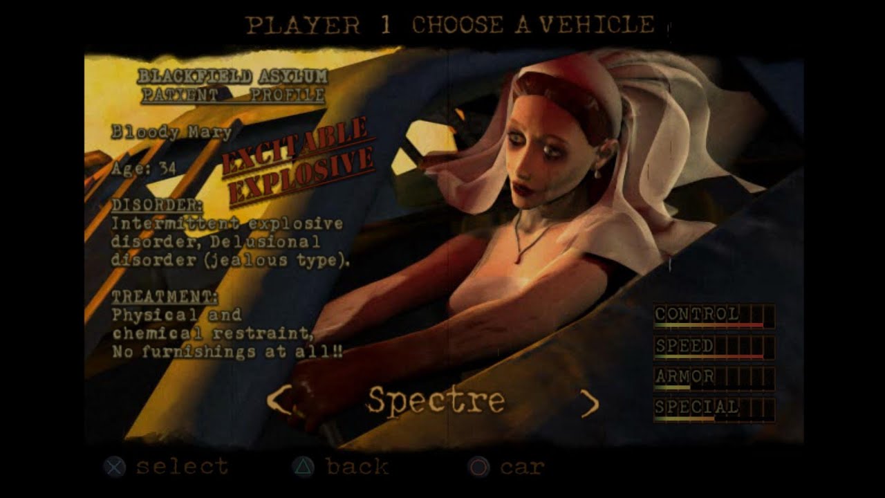 Twisted Metal: Black™ PS5 Historia de Bloody Mary Auto: Spectre 