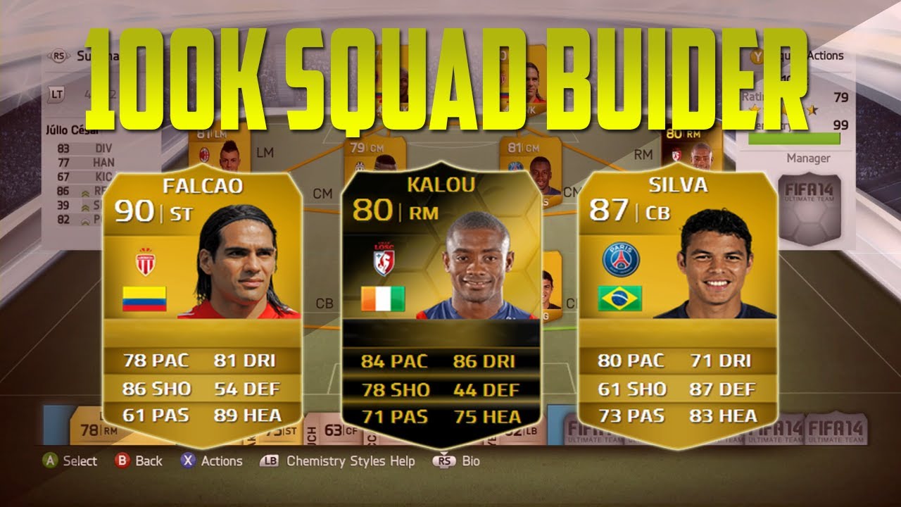 FIFA 14 | 100k Squad Builder | w/ Falcao, First IF Kalou and Thiago Silva
