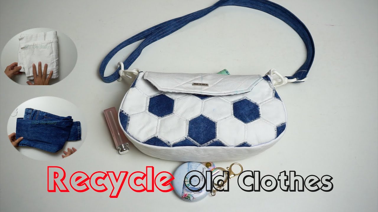 DIY#39| Recycle old clothes into cute crossbody bags in a simple way (Free PDF Pattern)