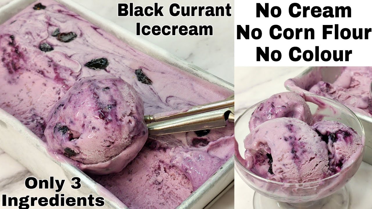 Only 3 Ingredients Black Currant Icecream Without Cream,Corn Flour,Beaterकाले अंगूर से बनाए आईसक्रीम