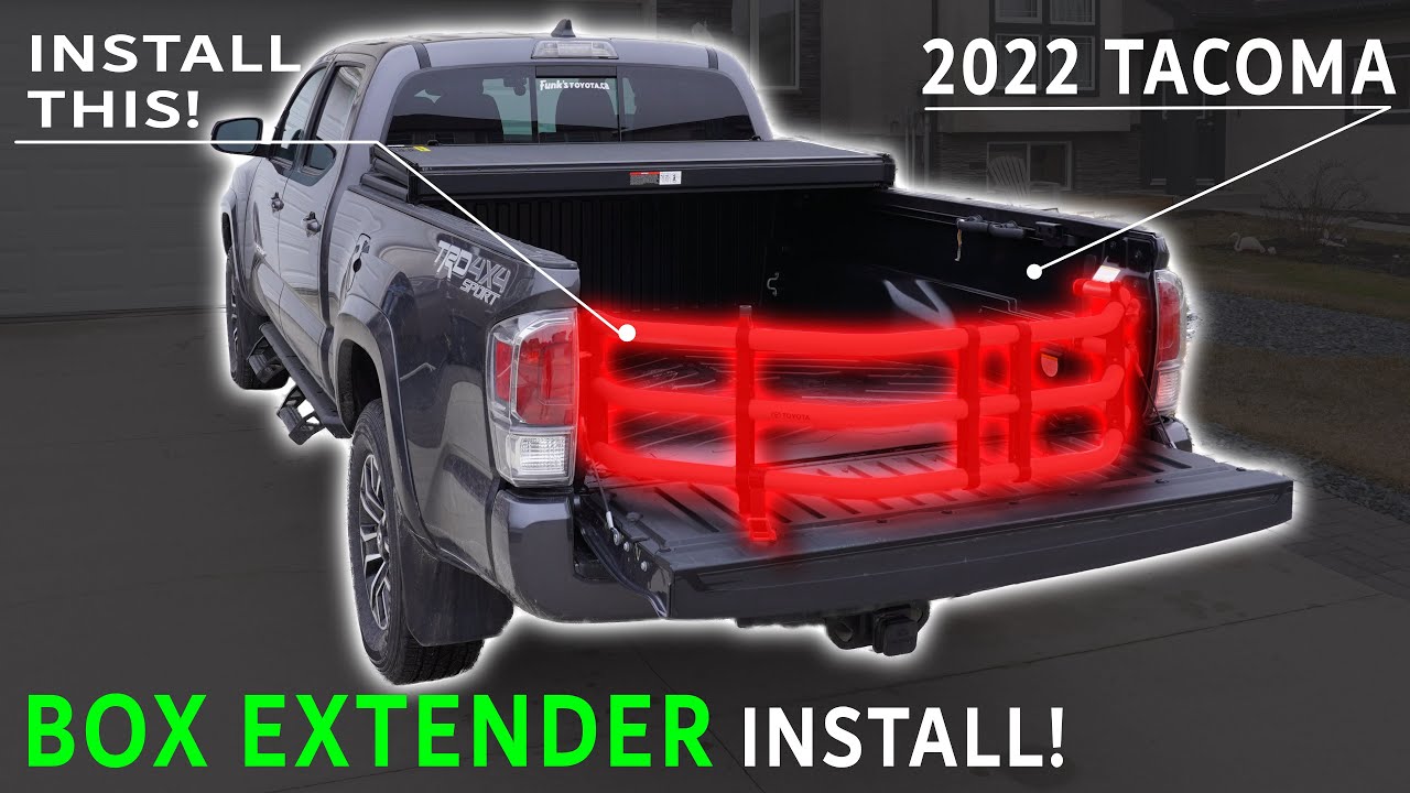 OEM BED EXTENDER INSTALL on the 2022 Toyota TACOMA TRD Sport | EASY DIY