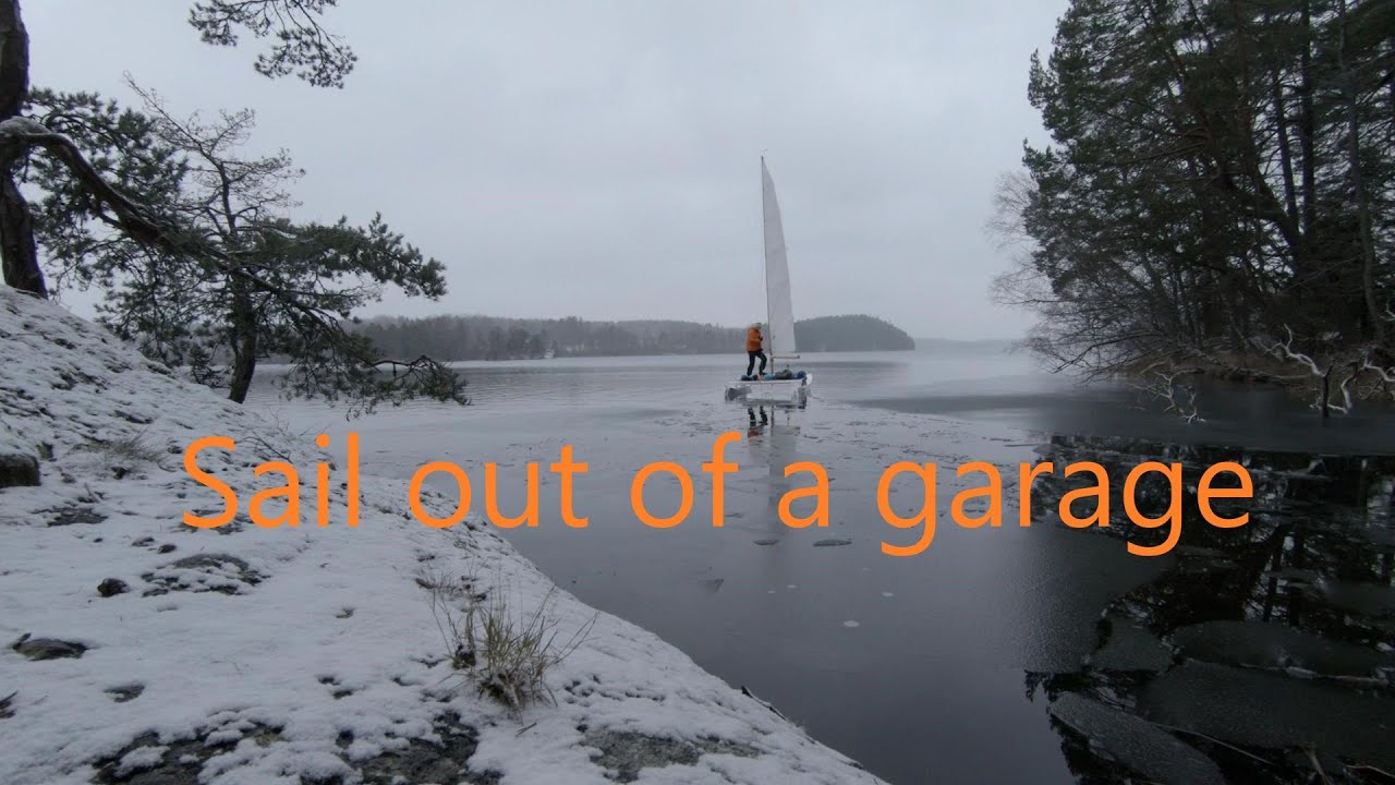 Sail out of a garage, how to build and sail small boats # 169