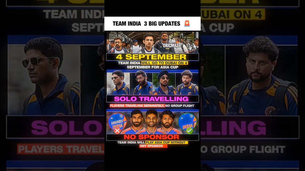 Team india 3 big UPDATES BEFORE GOING TO ASIA Cup