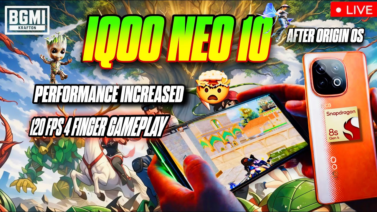 IQOO NEO 10 120 FPS TEST AFTER 4.2 UPDATE 🔥|CONQUEROR LOBBY RUSH GAMEPLAY AFTER ORIGIN OS 6
